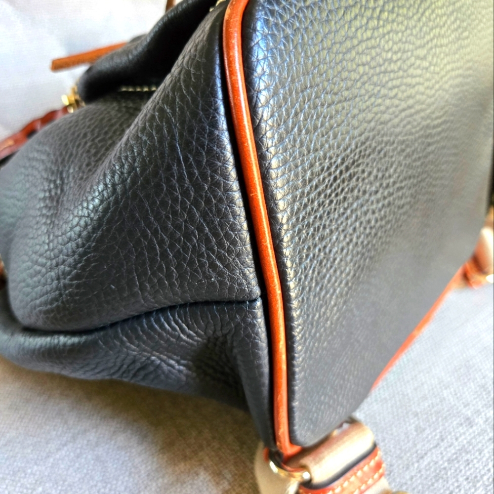 Dooney & Bourke Black Pebbled Leather Backpack - Picture 7 of 12